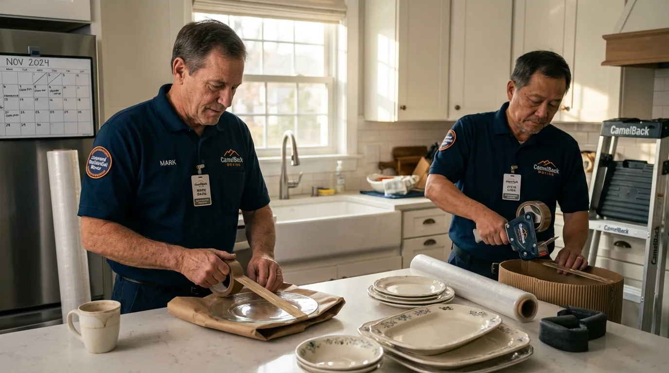 Professional crew packing kitchen dishware in Wray, CO
